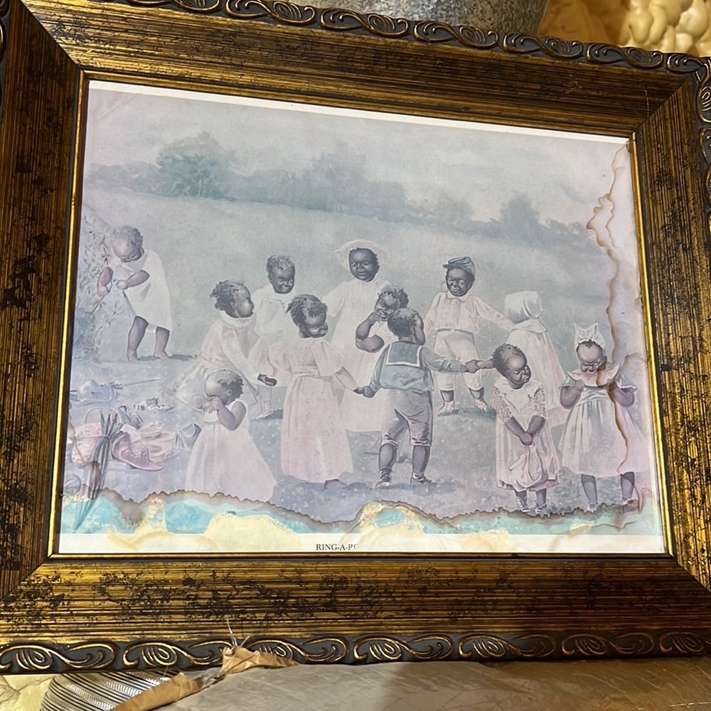 Very Old Ring A Round The Rosie print in frame